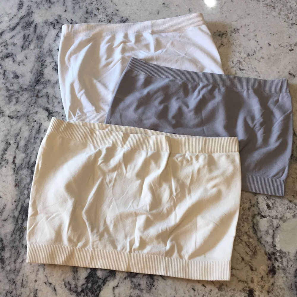 Three tube bra undershirts